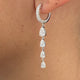 Diamond Drop Earrings 2.40 Carat White Gold 14K