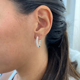 Diamond Hoop Earrings 2.21 Carat White Gold 14K