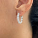 Diamond Hoop Earrings 2.21 Carat White Gold 14K