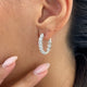 Diamond Hoop Earrings 2.21 Carat White Gold 14K