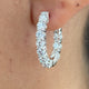 Diamond Hoop Earrings 2.21 Carat White Gold 14K