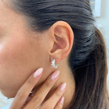Diamond Hoop Earrings 3.11 Carat White Gold 14K