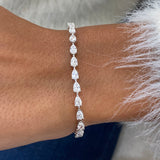 Diamond Tennis Bracelet 5.03 Carat White Gold 14K