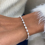 Diamond Tennis Bracelet 5.03 Carat White Gold 14K