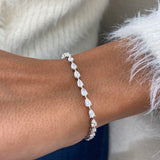 Diamond Tennis Bracelet 5.03 Carat White Gold 14K