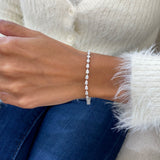 Diamond Tennis Bracelet 5.03 Carat White Gold 14K