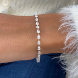 Diamond Tennis Bracelet 5.03 Carat White Gold 14K