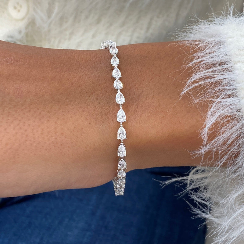 Diamond Tennis Bracelet 5.03 Carat White Gold 14K