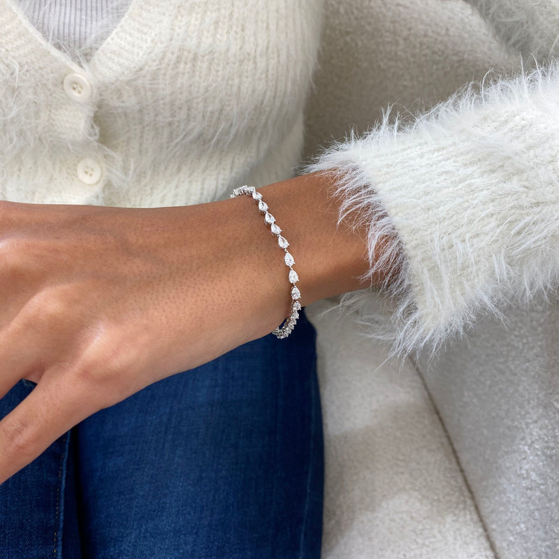 Diamond Tennis Bracelet 5.03 Carat White Gold 14K