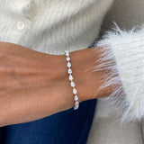 Diamond Tennis Bracelet 5.03 Carat White Gold 14K