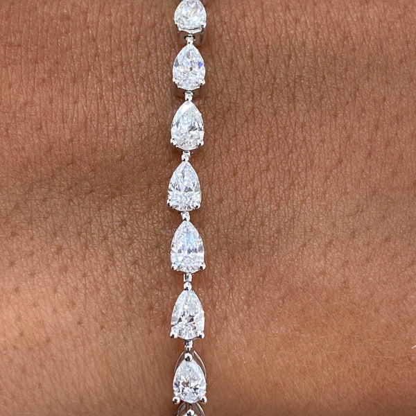 Diamond Tennis Bracelet 5.03 Carat White Gold 14K