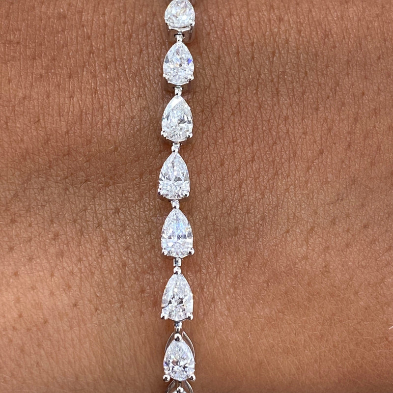 Diamond Tennis Bracelet 5.03 Carat White Gold 14K