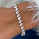 Diamond Tennis Bracelet 8.95 Carat White Gold 14K