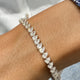 Diamond Tennis Bracelet 7.48 Carat White Gold 14K