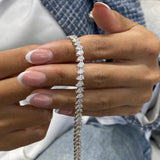 Diamond Tennis Bracelet 7.48 Carat White Gold 14K