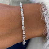 Diamond Tennis Bracelet 4.43 Carat White Gold 14K