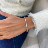 Diamond Tennis Bracelet 4.43 Carat White Gold 14K
