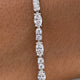 Diamond Tennis Bracelet 4.43 Carat White Gold 14K