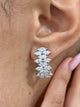 Diamond Hoop Earrings 3.15 Carat White Gold 14K