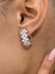 Diamond Hoop Earrings 3.15 Carat White Gold 14K