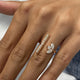 Diamond Open Ring 0.82 Carat Rose Gold 14K