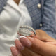Diamond Pave Ring 0.71 Carat White Gold 14K