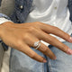 Diamond Pave Ring 0.71 Carat White Gold 14K
