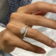 Diamond Pave Ring 0.71 Carat White Gold 14K