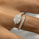 Diamond Open Band Ring 0.6 ct White Gold