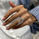 Diamond Wrap Ring 2.70 Carat White Gold 14K