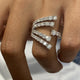 Diamond Wrap Ring 2.70 Carat White Gold 14K