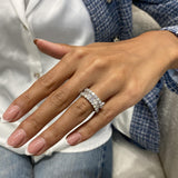 Diamond Band Ring 1.96 Carat White Gold 14K