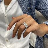 Diamond Band Ring 1.96 Carat White Gold 14K