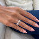 Diamond Half Eternity Ring 1.21 Carat White Gold 14K