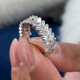 Diamond Half Eternity Ring 1.21 Carat White Gold 14K