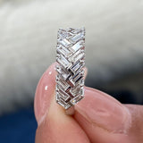 Diamond Half Eternity Ring 1.21 Carat White Gold 14K