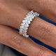 Diamond Half Eternity Ring 1.21 Carat White Gold 14K