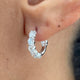 Diamond Hoop Earrings 1.98 Carat White Gold 14K