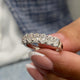 Diamond Half Eternity Ring 1.09 Carat White Gold 14K