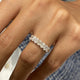 Diamond Half Eternity Ring 1.09 Carat White Gold 14K