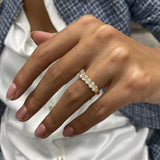 Diamond 7 Stone Ring 1.32 Carat Yellow Gold 14K