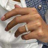 Diamond 7 Stone Ring 1.32 Carat Yellow Gold 14K