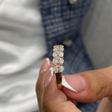 Diamond 7 Stone Ring 1.82 Carat Rose Gold 14K