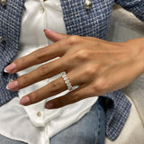 Diamond 7 Stone Ring 1.82 Carat Rose Gold 14K