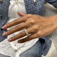 Diamond 7 Stone Ring 1.82 Carat Rose Gold 14K