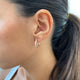 Diamond Hoop Earrings 0.85 Carat Rose Gold 14K
