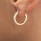 Diamond Hoop Earrings 0.85 Carat Rose Gold 14K