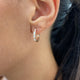 Diamond Hoop Earrings 0.85 Carat Rose Gold 14K