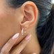 Diamond Hoop Earrings 0.85 Carat Rose Gold 14K