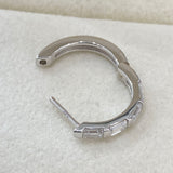 Diamond Hoop Earrings 0.8 ct White Gold